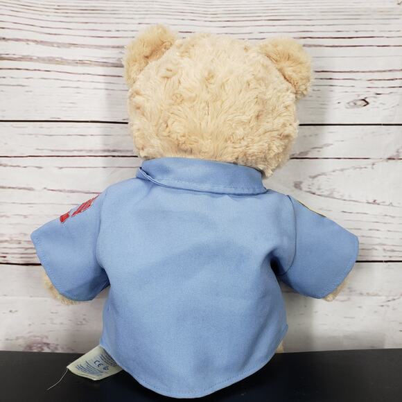Built A Bear Workshop Cream Teddy Bear Plush with Police Uniform 17'' - Picture 8 of 12